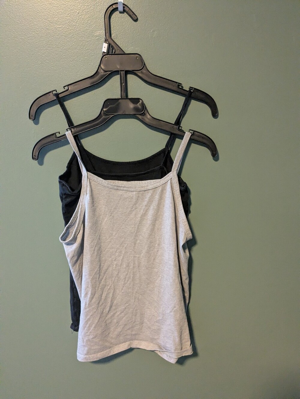 No Boundaries Women’s Double Camisole Set - Black & Light Gray